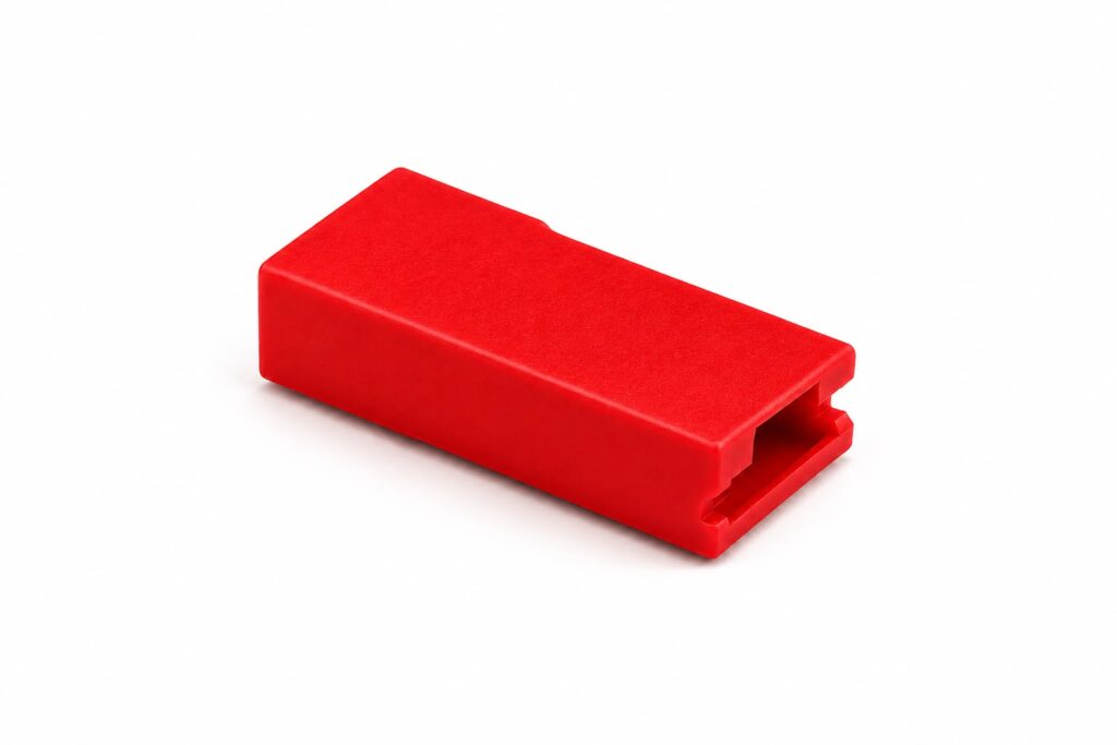 CONECTOR 1 VIA FEMEA CAPA FASTON 6,3MM VERMELHA