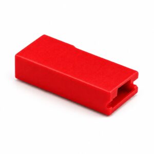 CONECTOR 1 VIA FEMEA CAPA FASTON 6,3MM VERMELHA