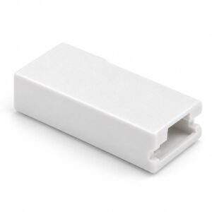 CONECTOR 1 VIA FEMEA CAPA FASTON 6,3MM BRANCA