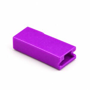 CONECTOR 1 VIA FEMEA CAPA FASTON 6,3MM ROXA